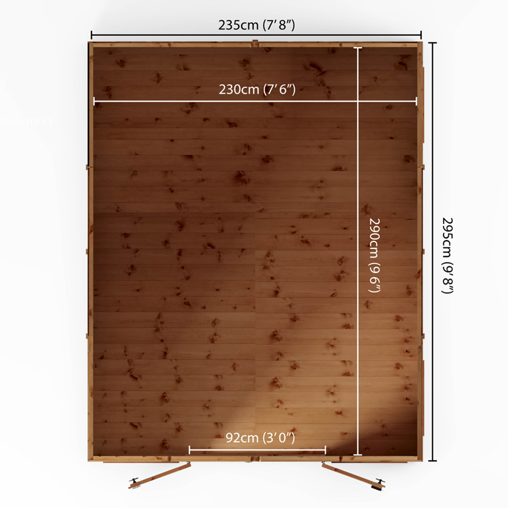 Mercia 10 x 8ft Double Door Premium Sussex Traditional Summerhouse Image 8