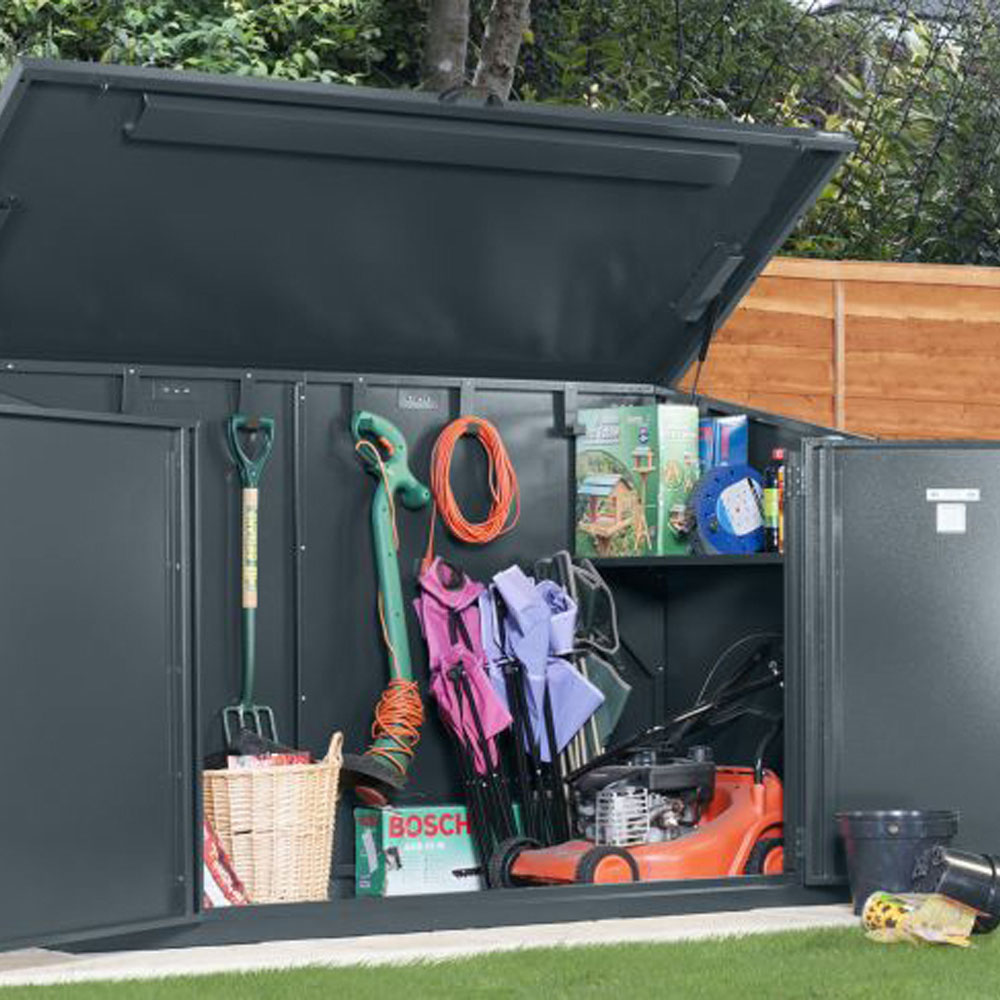Asgard Access Plus 8 x 4ft Double Door Grey Garden Shed Image 2