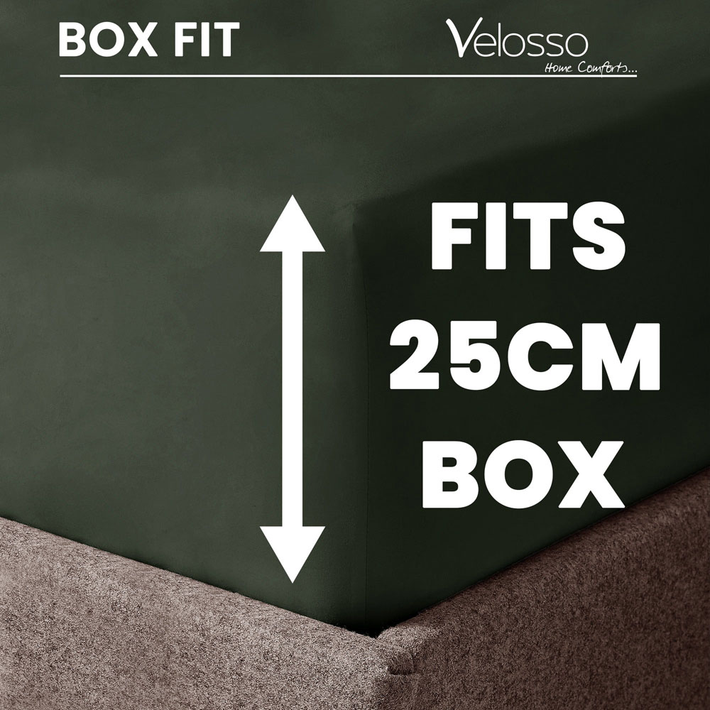 Velosso Microfibre Single Olive Fitted Sheet Image 5