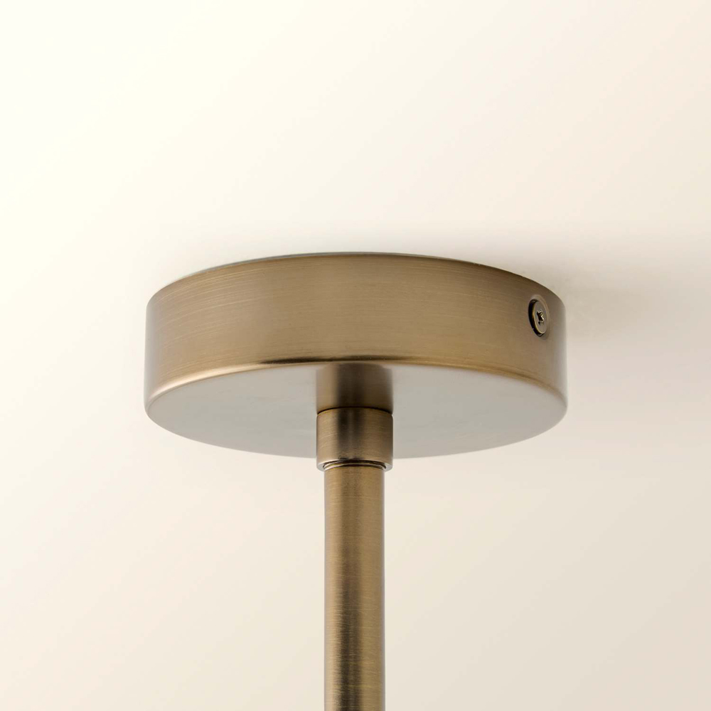ValueLights Shaw Brushed Brass Adjustable Drop Ceiling Pendant Light Fitting Image 4