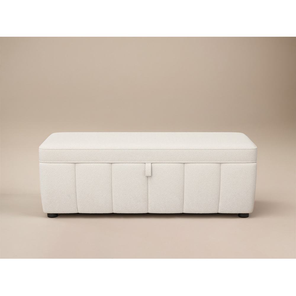 SOLACE+CO Emilie Cream Boucle Blanket Box Image 3
