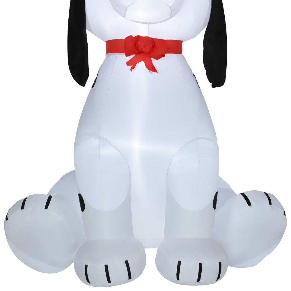 Everglow LED Inflatable Christmas Puppy with Santa Hat Decoration 5.9ft Image 4