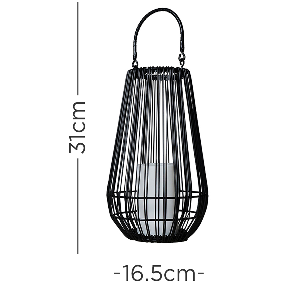 ValueLights 2 Pack Black Vase Wire Basket Lantern Image 9