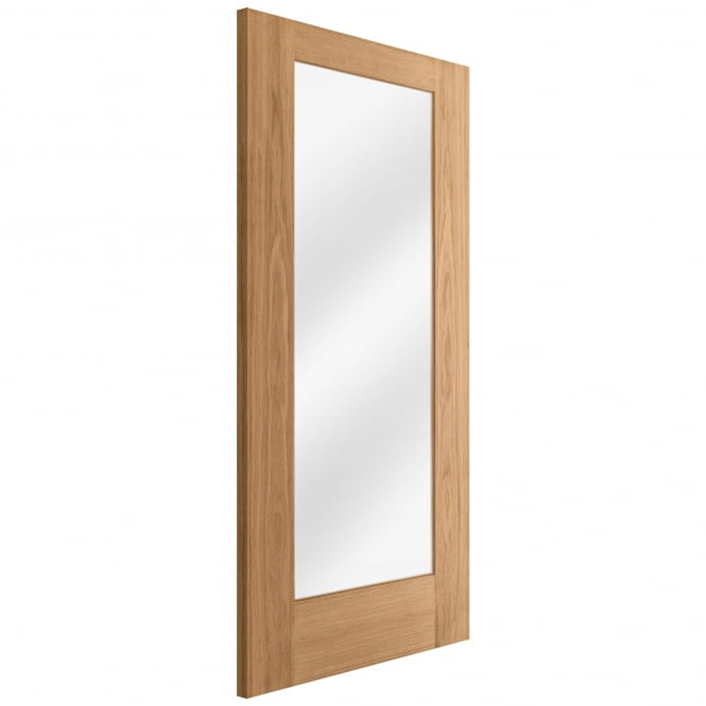 Oak Veneer Pattern 10 1 Light Clear Internal Glass Door 1981 x 838 x 35mm Image 3