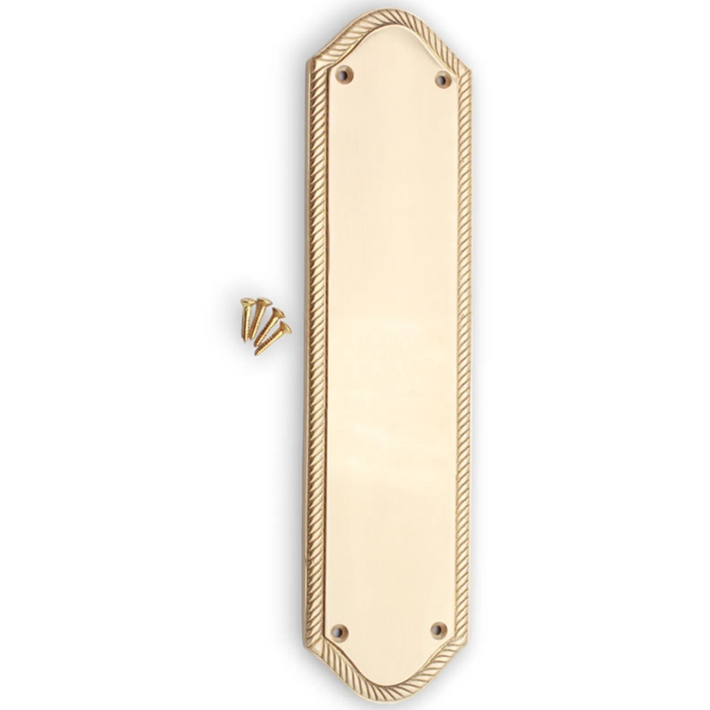 Spira Brass Georgian Half-Round Satin Brass Finger Plush Plate 300mm Image 3