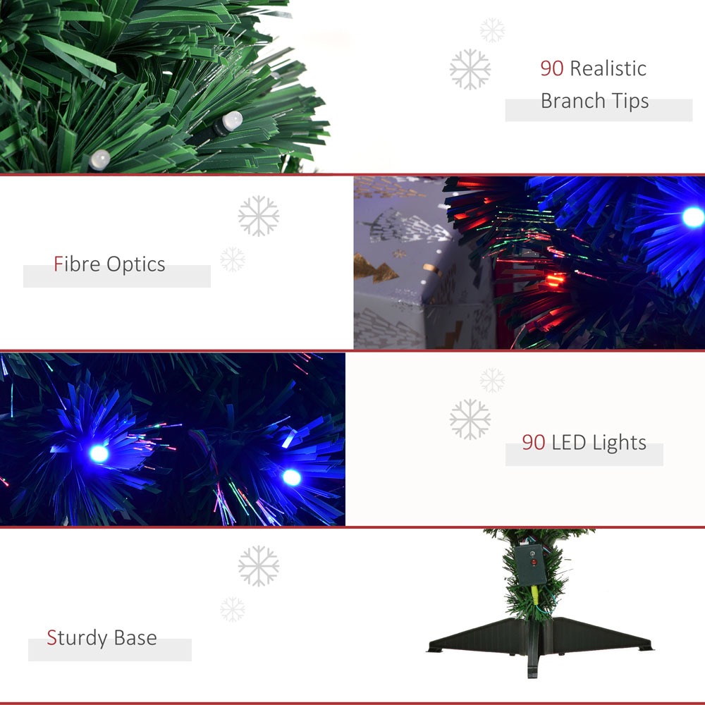 Everglow Fibre Optic Artificial Christmas Tree Green 3ft Image 6