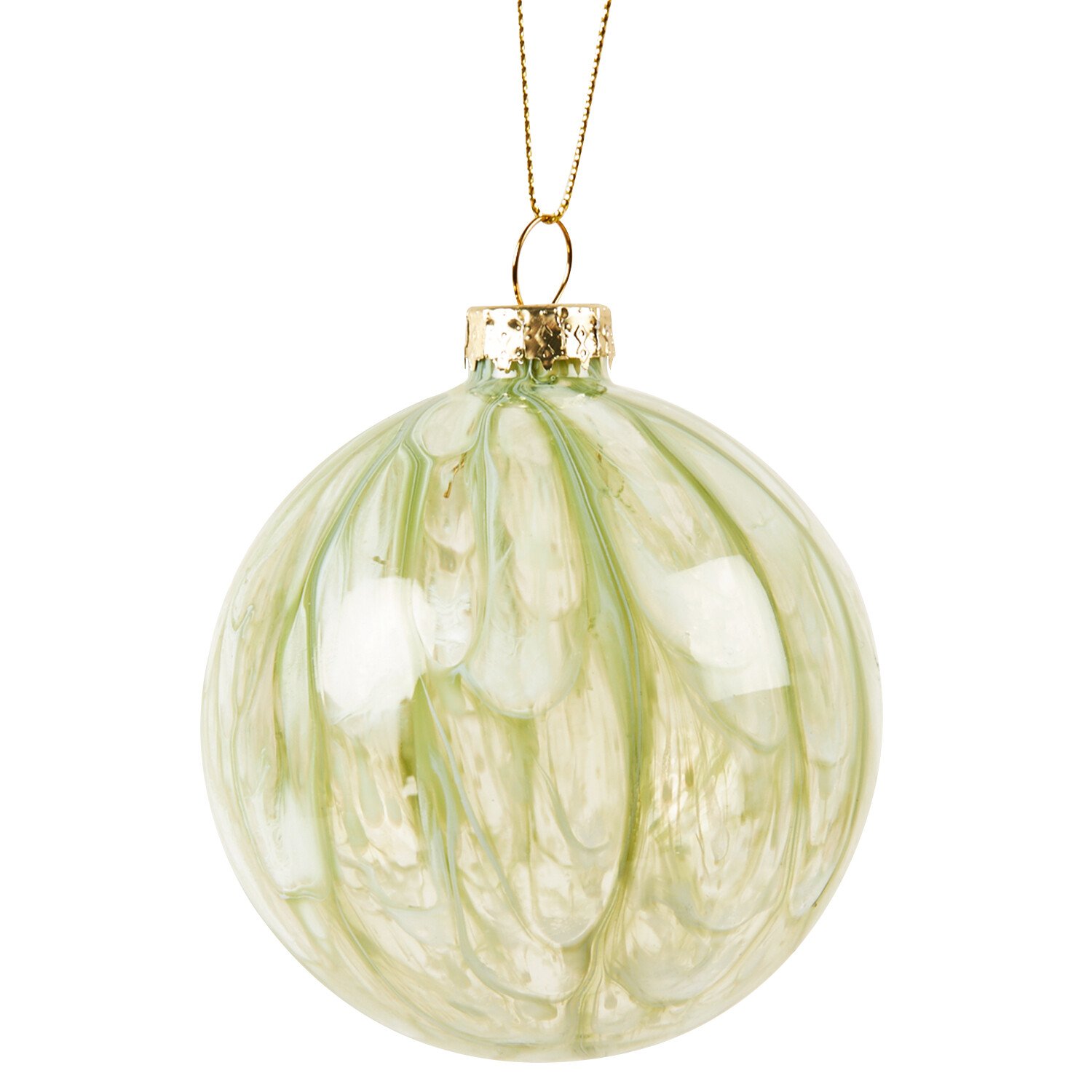 Green Marble Finish Bauble - Green Image