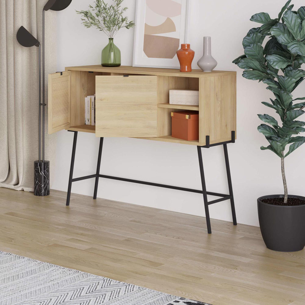 FWStyle Naive 2 Door Sapphire Oak and Black Sideboard Image 4