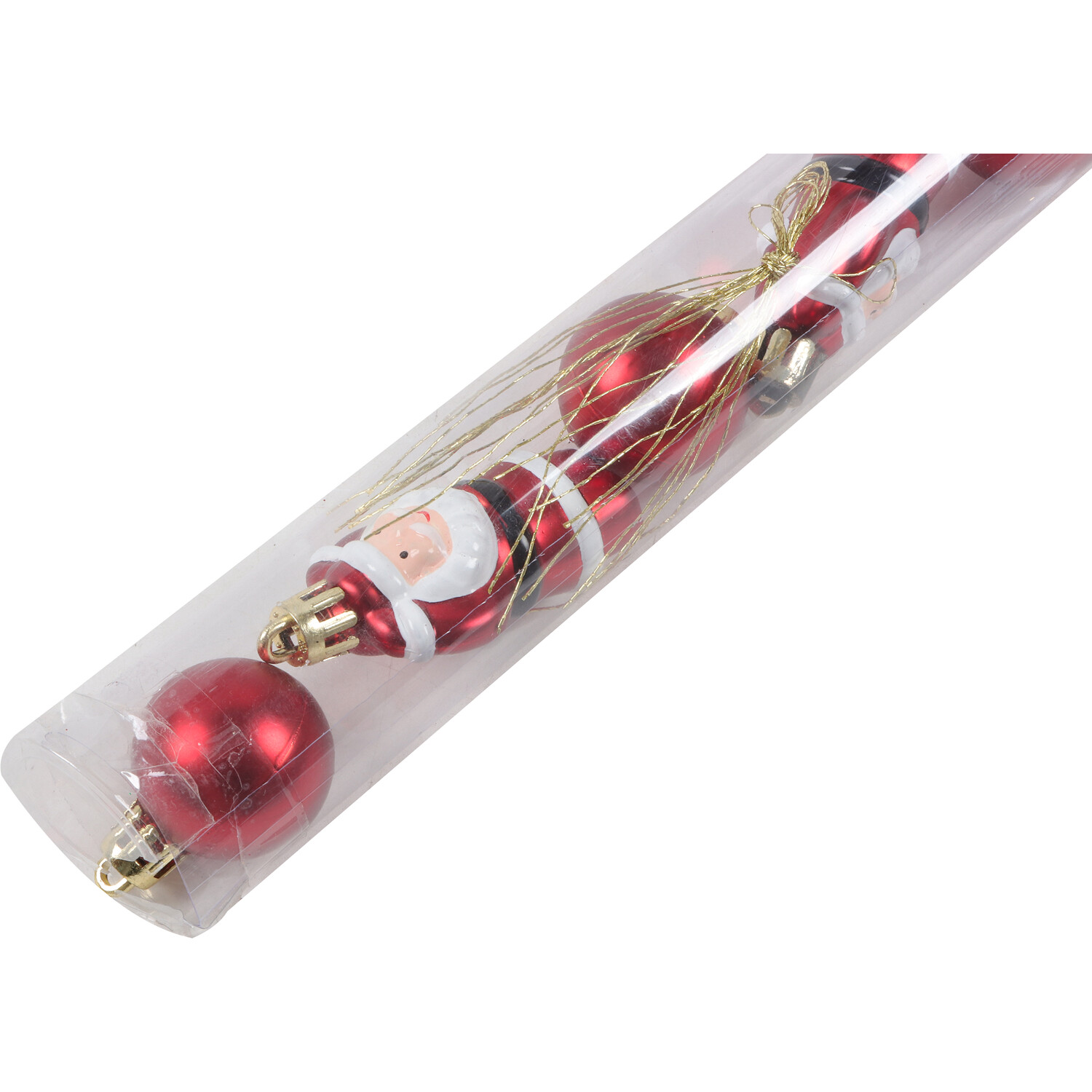 Pack of 10 Santa Baubles Red Image 2