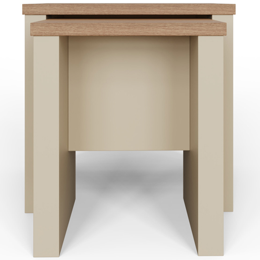 GFW Lancaster Cream Nest of Tables Set of 2 Image 3