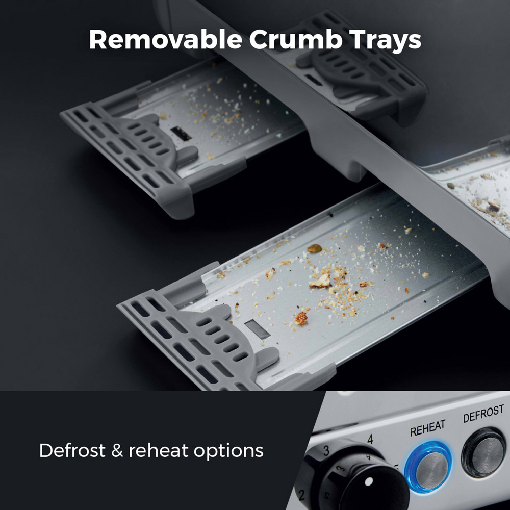 Tower Sera EEJB328 Grey 4 Slice Toaster and 1.7L Kettle Set Image 5