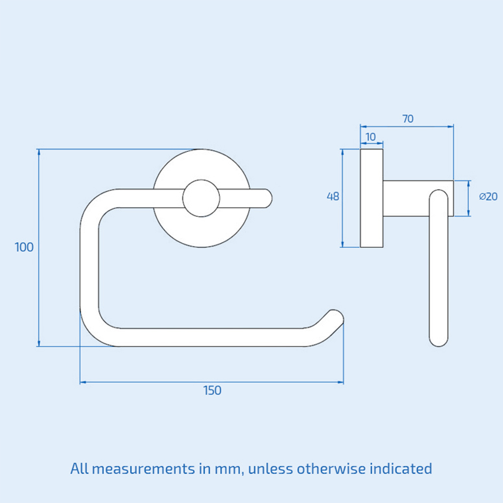Nes Home Chrome Toilet Paper Roll Holder Image 2