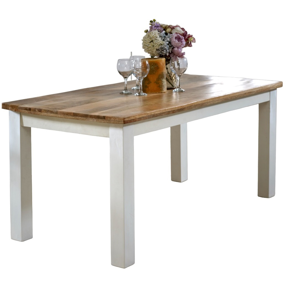 Brooklyn Alfie 6 Seater Solid Mango Wood Dining Table Image 2