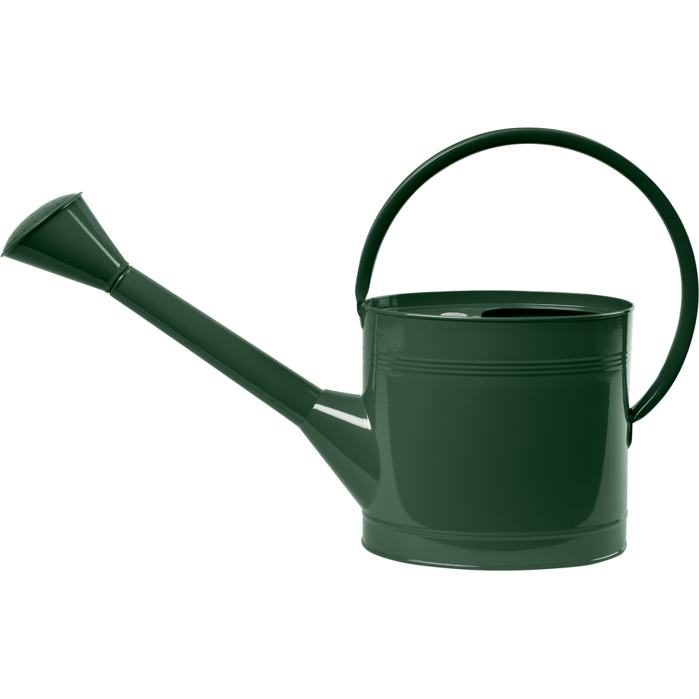 Burgon & Ball British Racing Green Galvanised Steel Waterfall Watering Can with Removeable Rose 5L Image 3