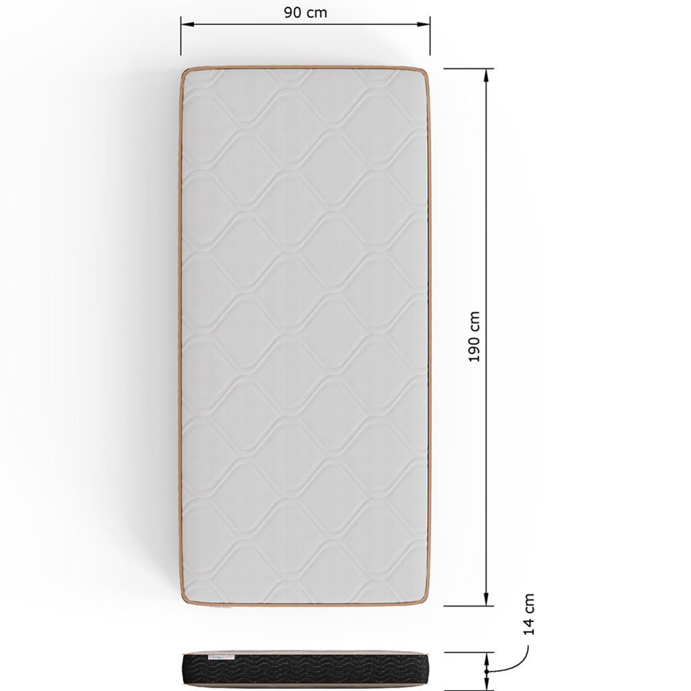 GFW Single White Faux Leather Side Lift Ottoman Bed with Bonnell Mattress Image 9