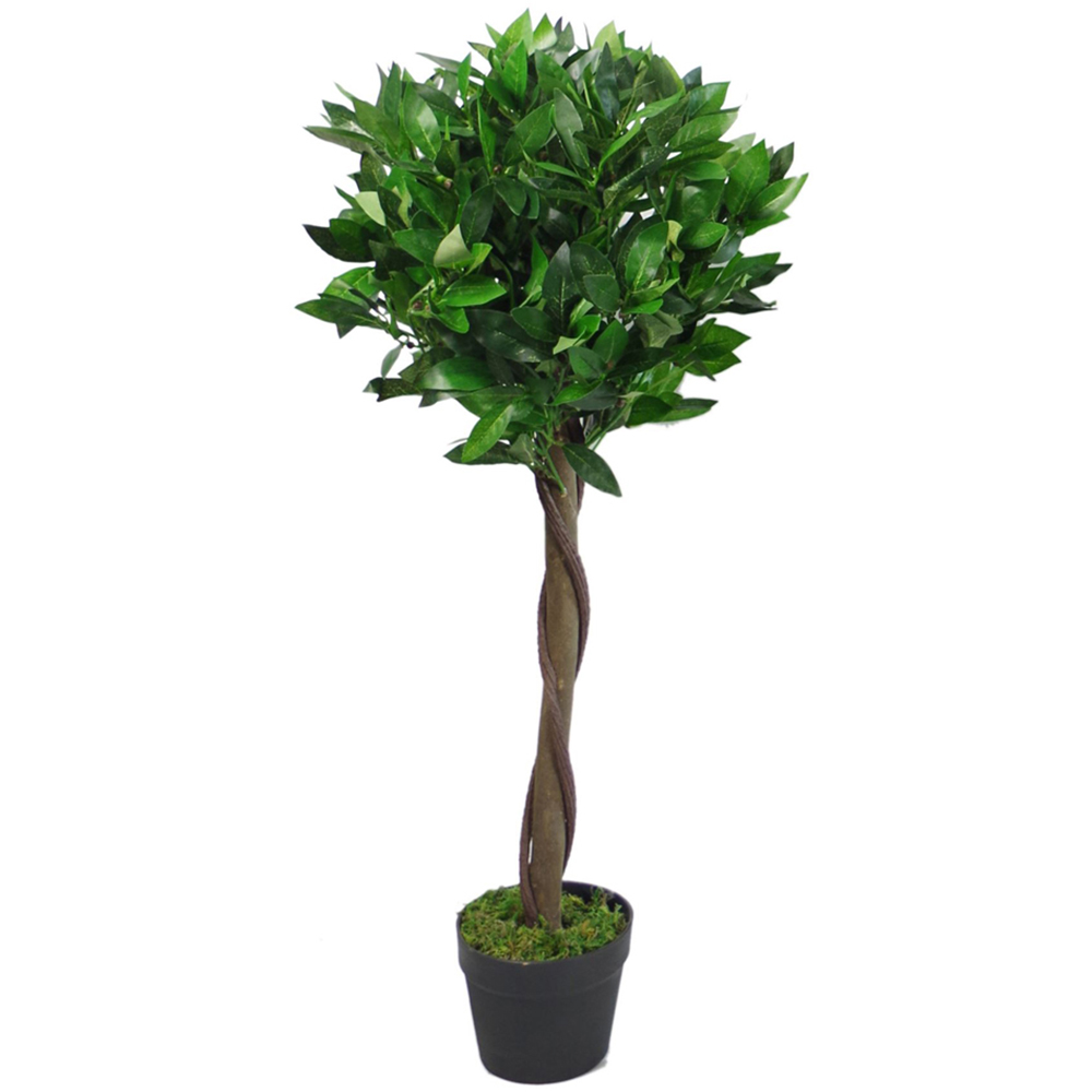 Leaf Bay Laurel Ball Artificial Tree with Twisted Stem 90cm 2 Pack Image 2