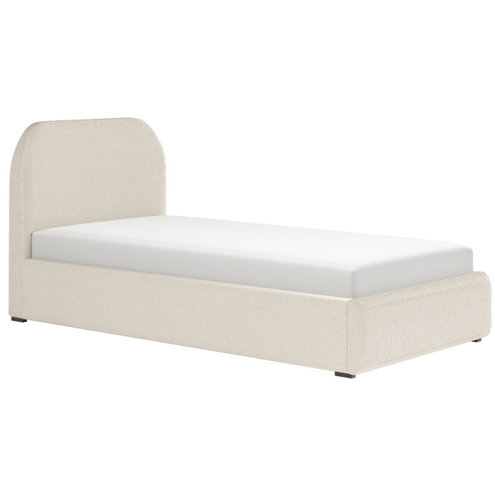 Flair Alba Single Cream Boucle Fabric Ottoman Bed Image 3