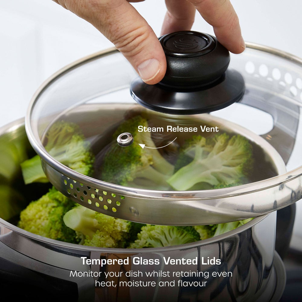 Swan Townhouse 3 Tier Stainless Steel Steamer Image 5