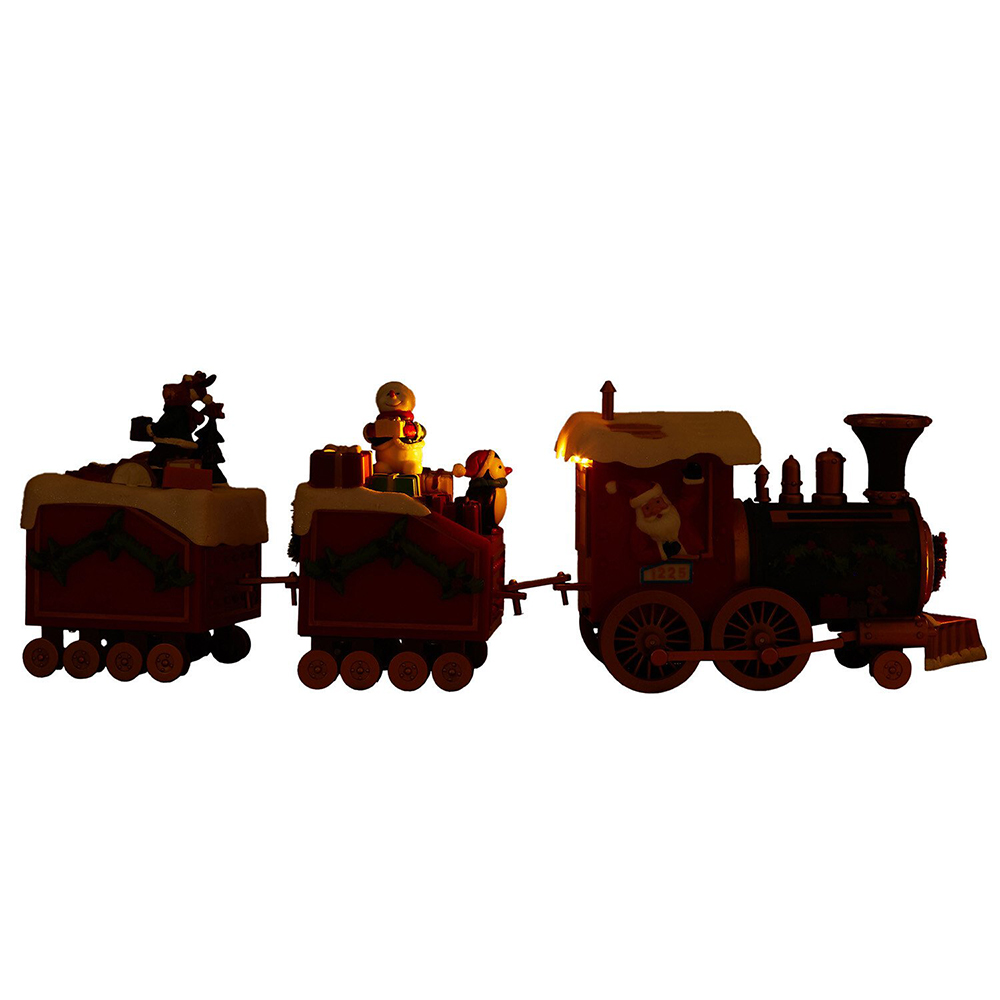 Festive LED Musical Turning Train - Red/Green Image 4