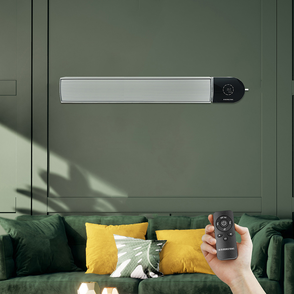 Mirrorstone Ionis White WiFi Remote Controllable Infrared Bar Heater 2400W Image 2