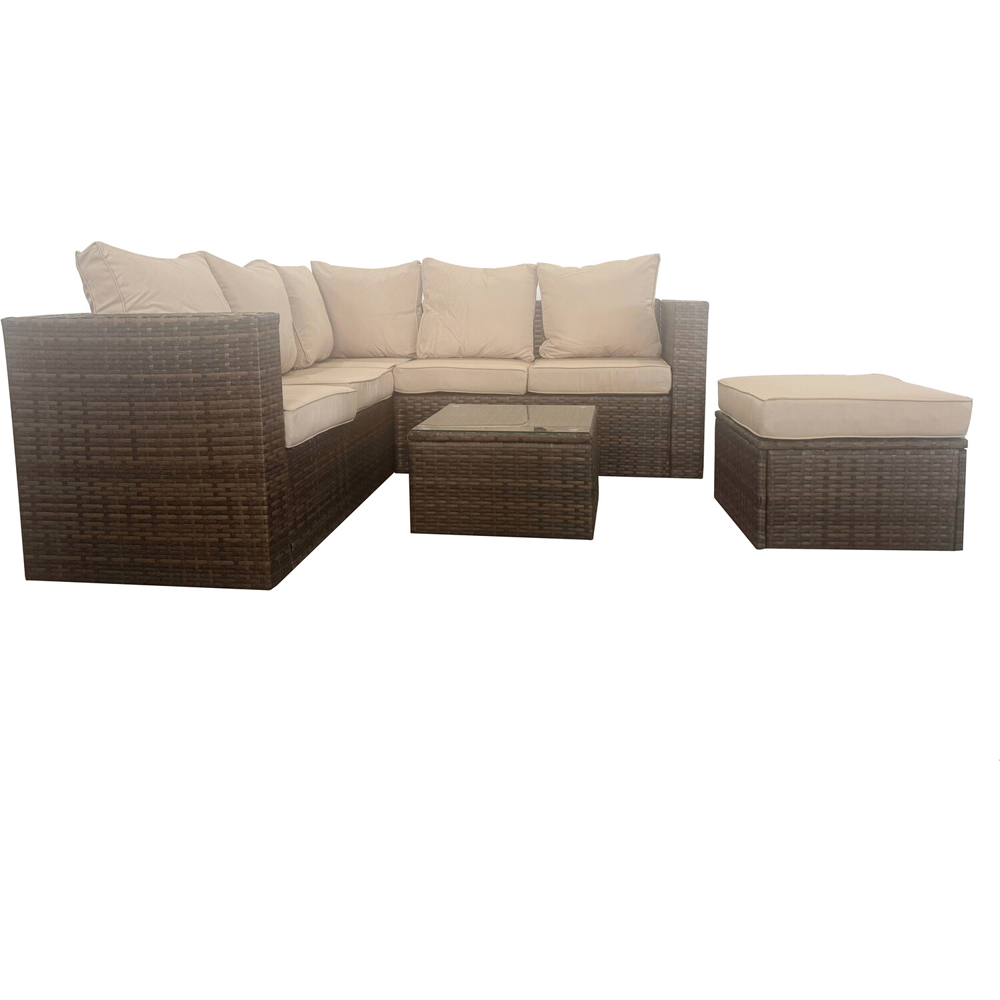 Carolina 6 Seater Dark Brown Conversation Set Image 6