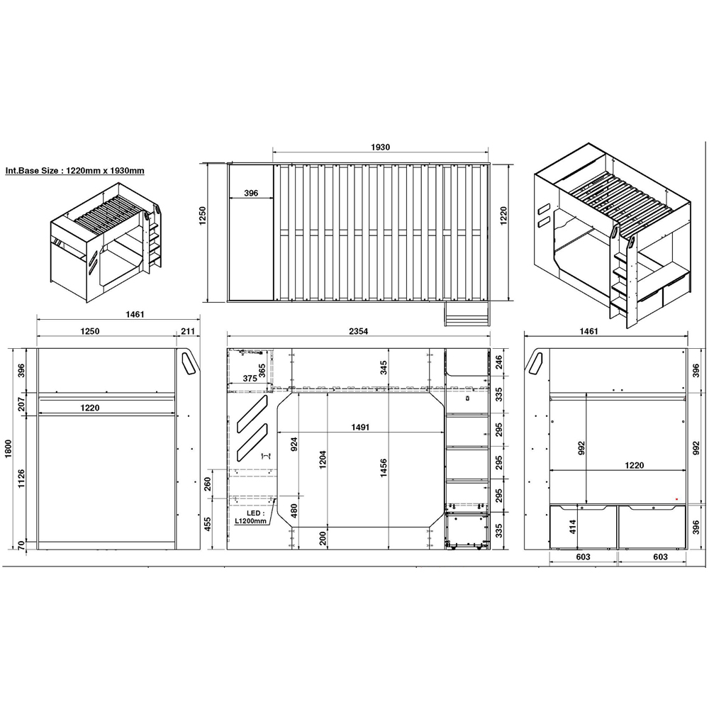 Recoil Shuttle Small Double White High Sleeper Image 9