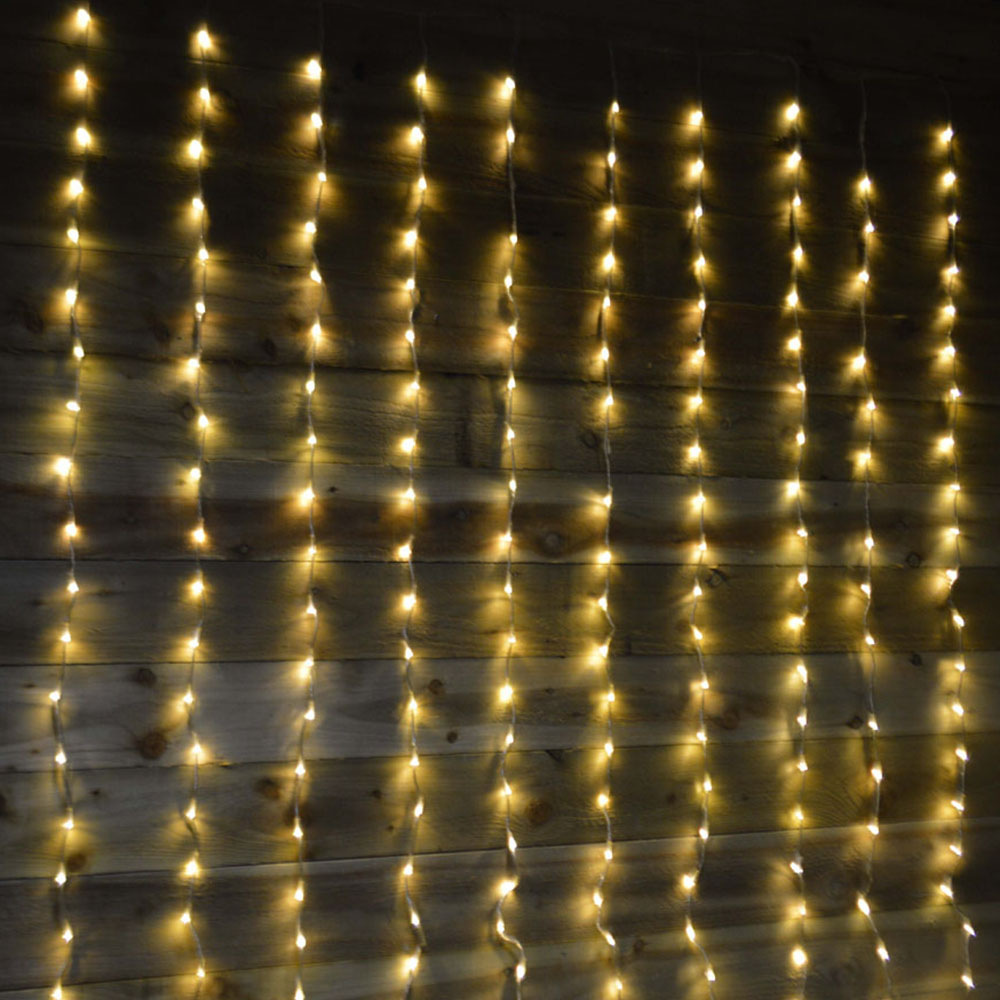 Premier 240 Warm White LED Cascading Waterfall Effect Curtain Light 1.5 x 2m Image 6