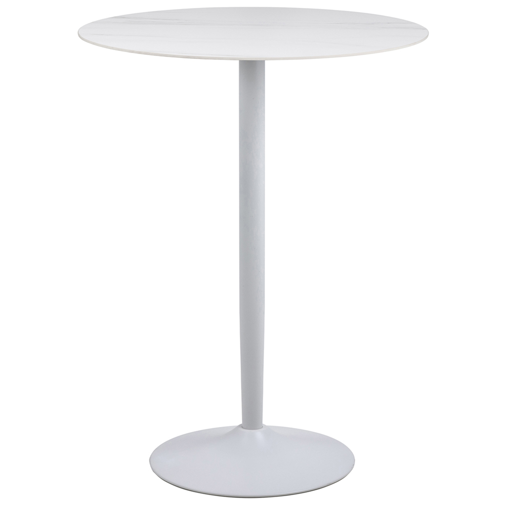 Florence Malta 2 Seater Ceramic White Round Bar Table Image 2