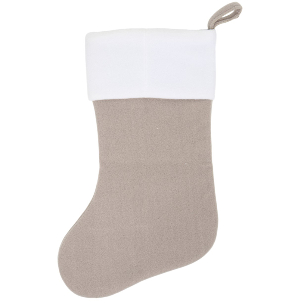 Grey Christmas Wishes Stocking Image 6