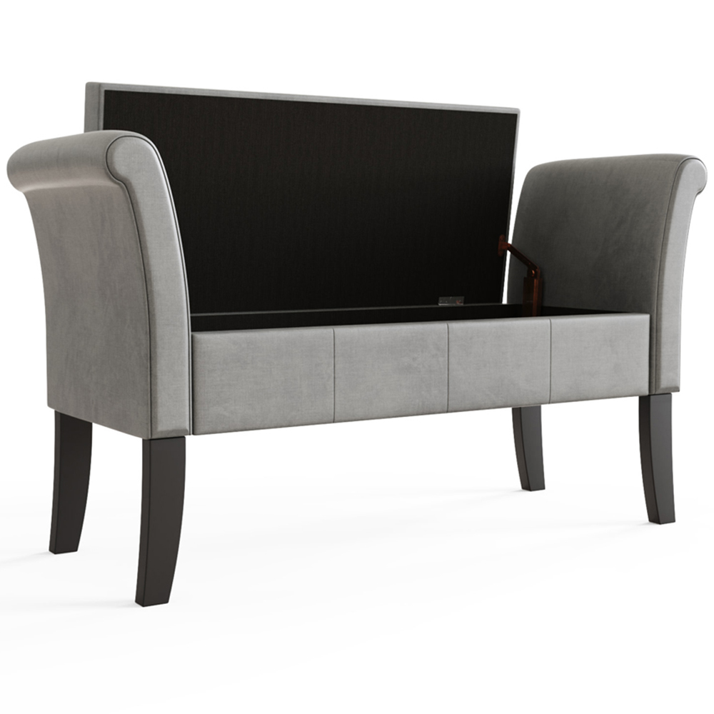 GFW Balmoral Grey Upholstered Window Seat Image 4