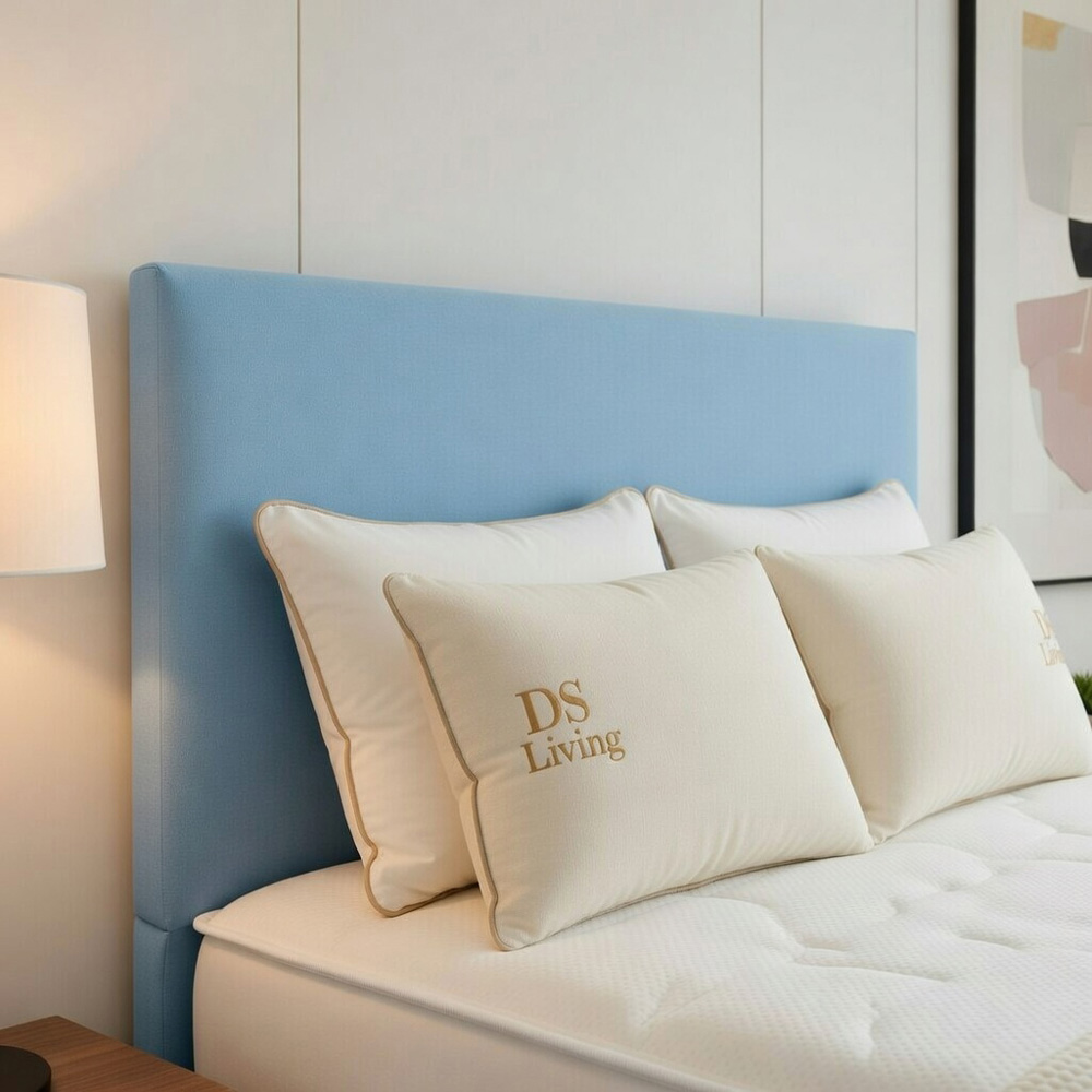 DS Living Prima Super King Size Sky Blue Plush Divan Bed Image 2