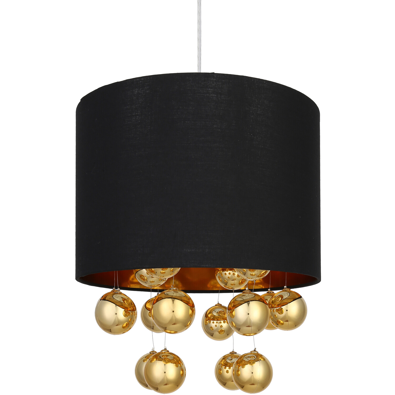 Black Gold Orb Droplet Pendant Shade Image 2