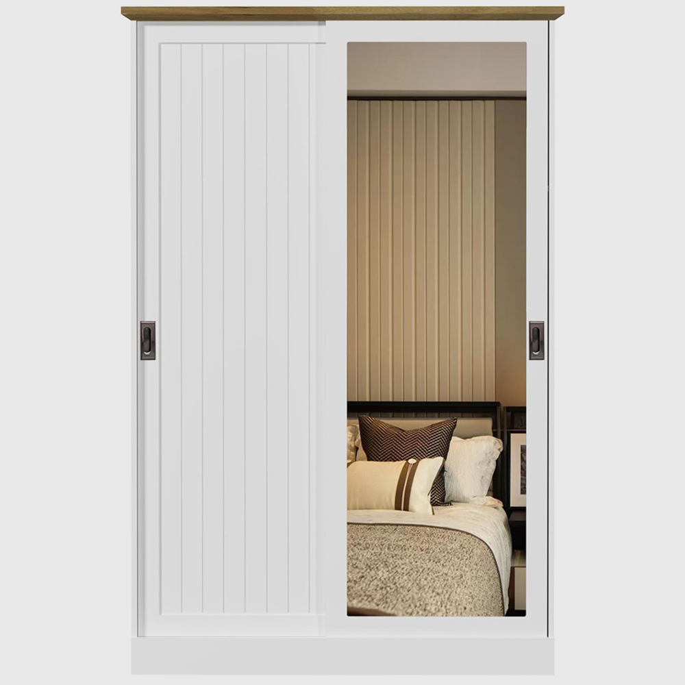 Kosy Koala Matteo 2 Door White Mirrored Sliding Wardrobe Image 3