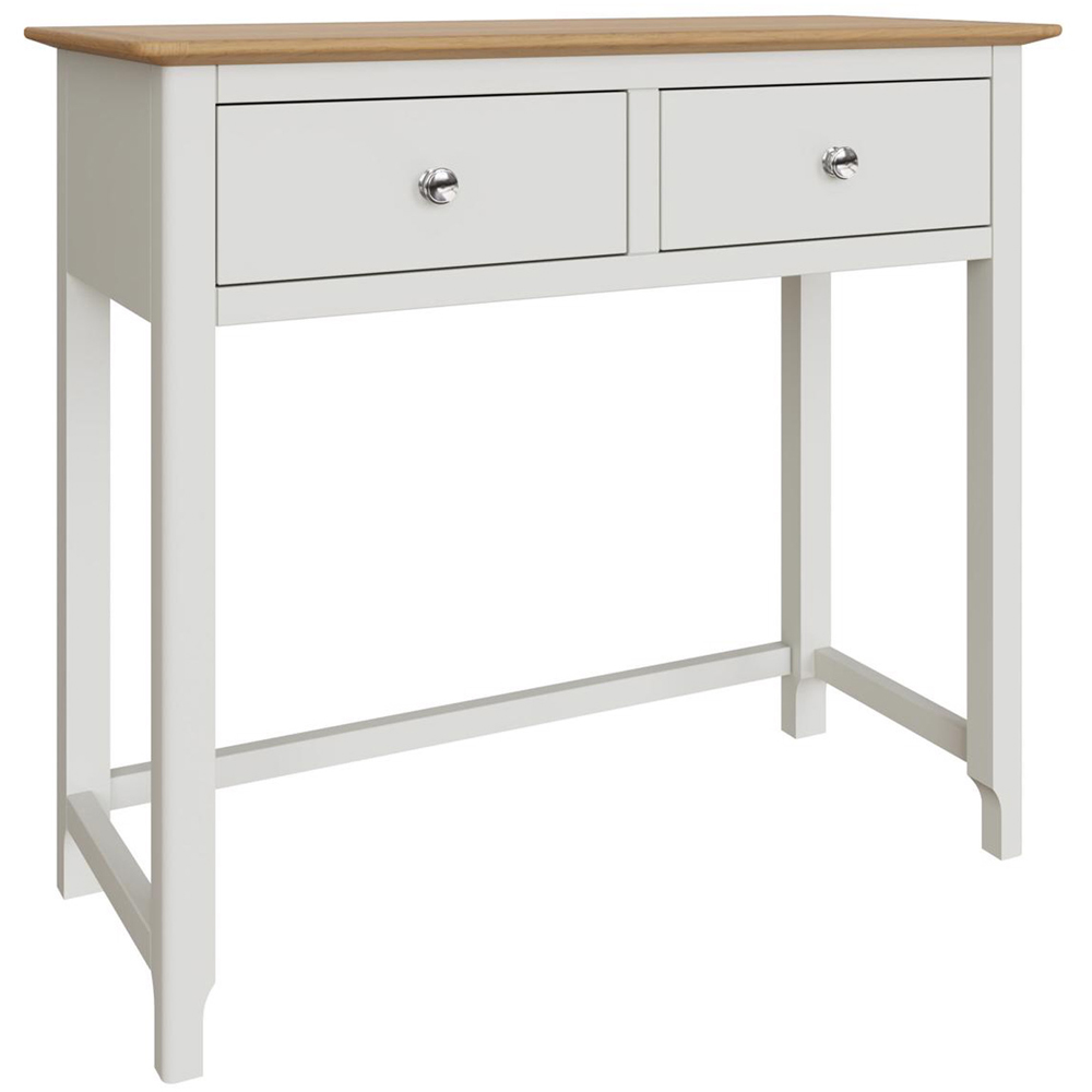 FWStyle Taberno 2 Drawer White Dressing Table Image 2