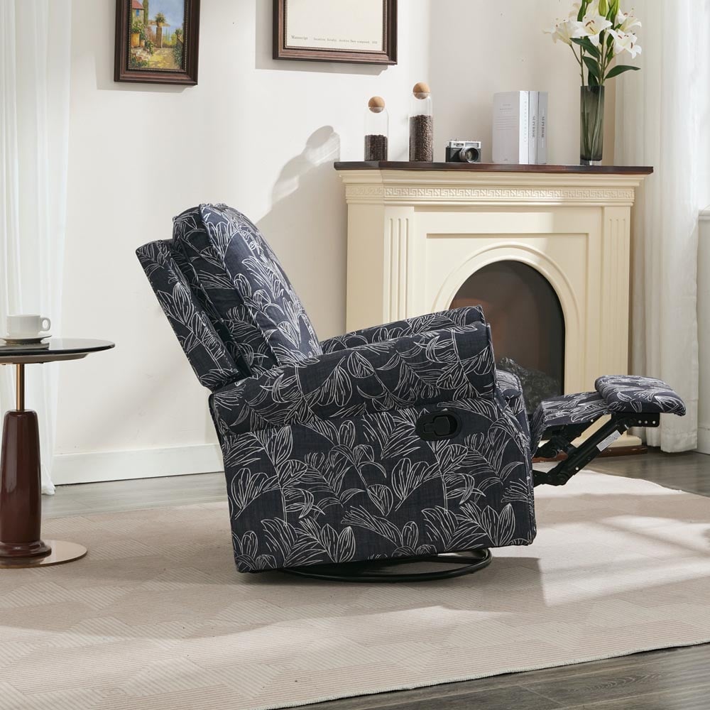 Furniture One Swivel Recliner Armchair with Adjustable Leg Rest Image 6