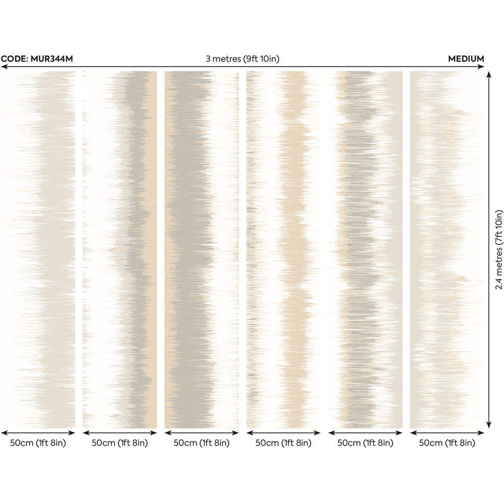 Origin Murals Linear Stripe Grey Wall Mural Image 3