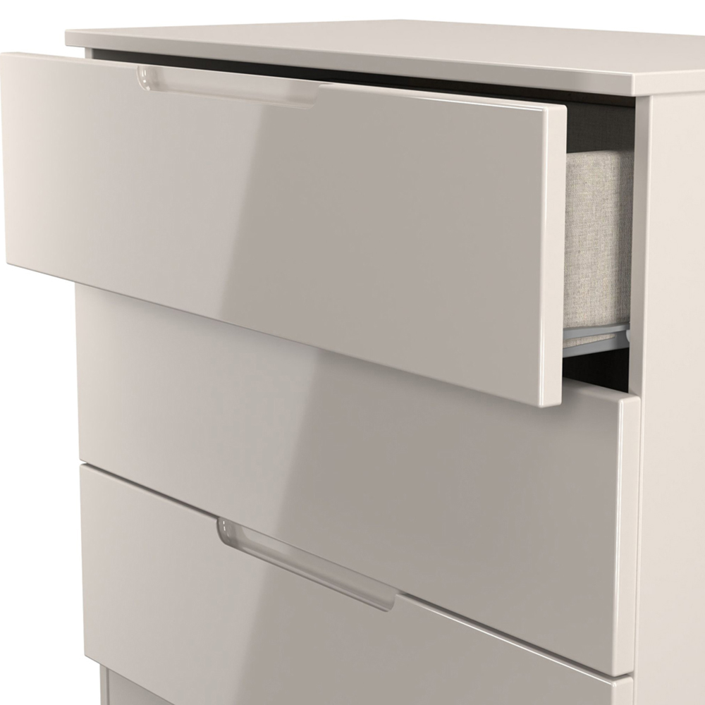 Crowndale Milan 3 Drawer Kashmir Gloss and Kashmir Chest of Drawers Ready Assembled Image 5