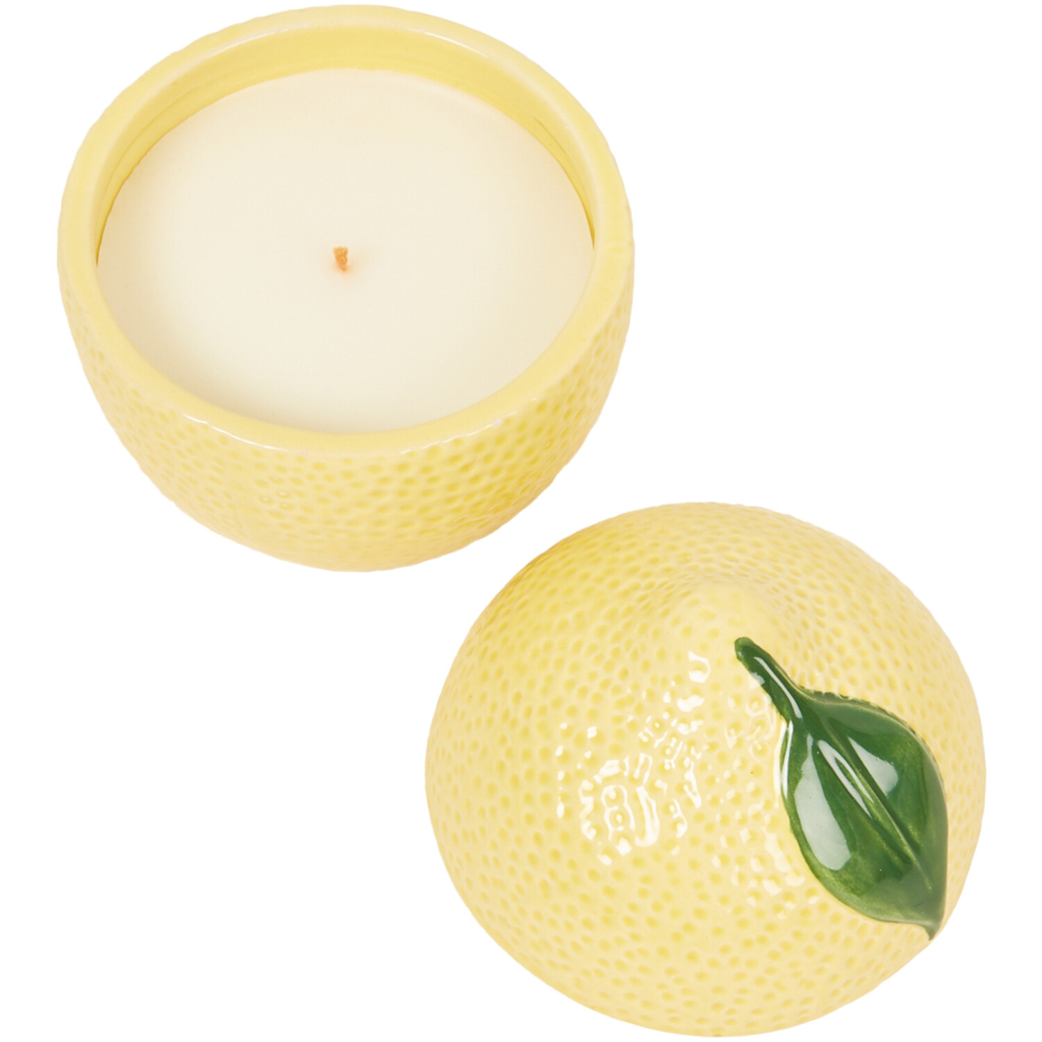 Lemon Ceramic Candle - Yellow Image 2