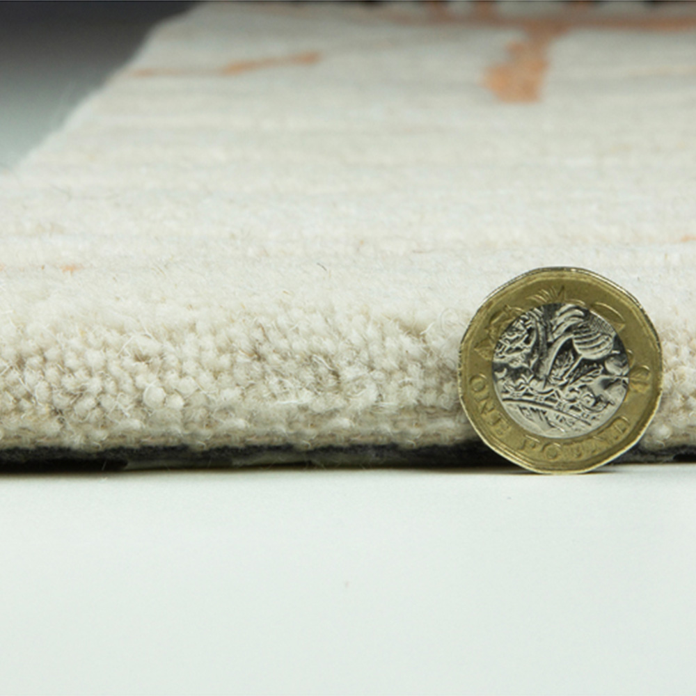 Esselle Home Aura Starburst Natural and Orange Rug 200 x 290cm Image 4