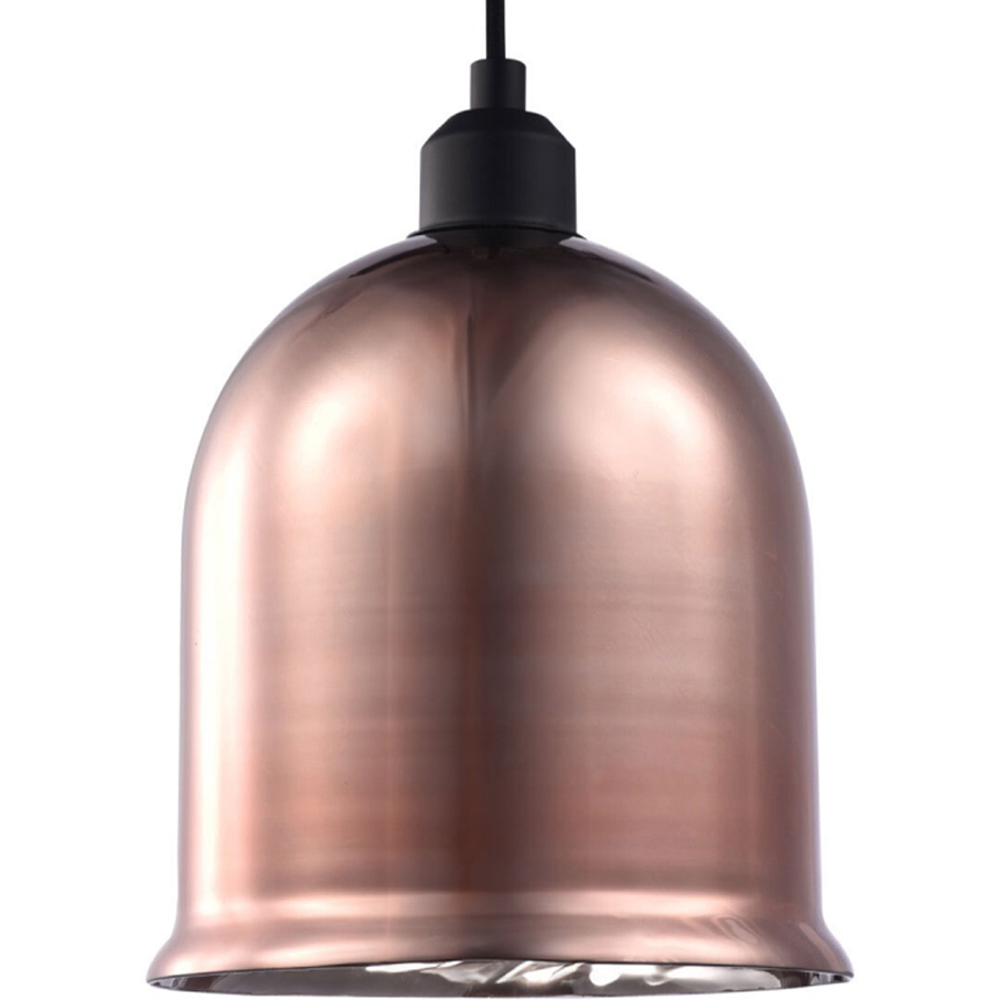 Happy Homewares Bell Shaped Copper Plated Glass Lower Rim Pendant Shade Image 1