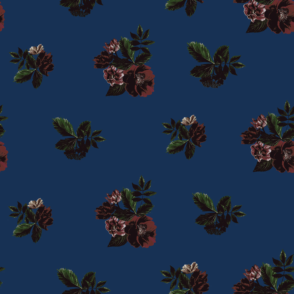 furn. Nadya Double Amber Floral Duvet Cover Set Image 4