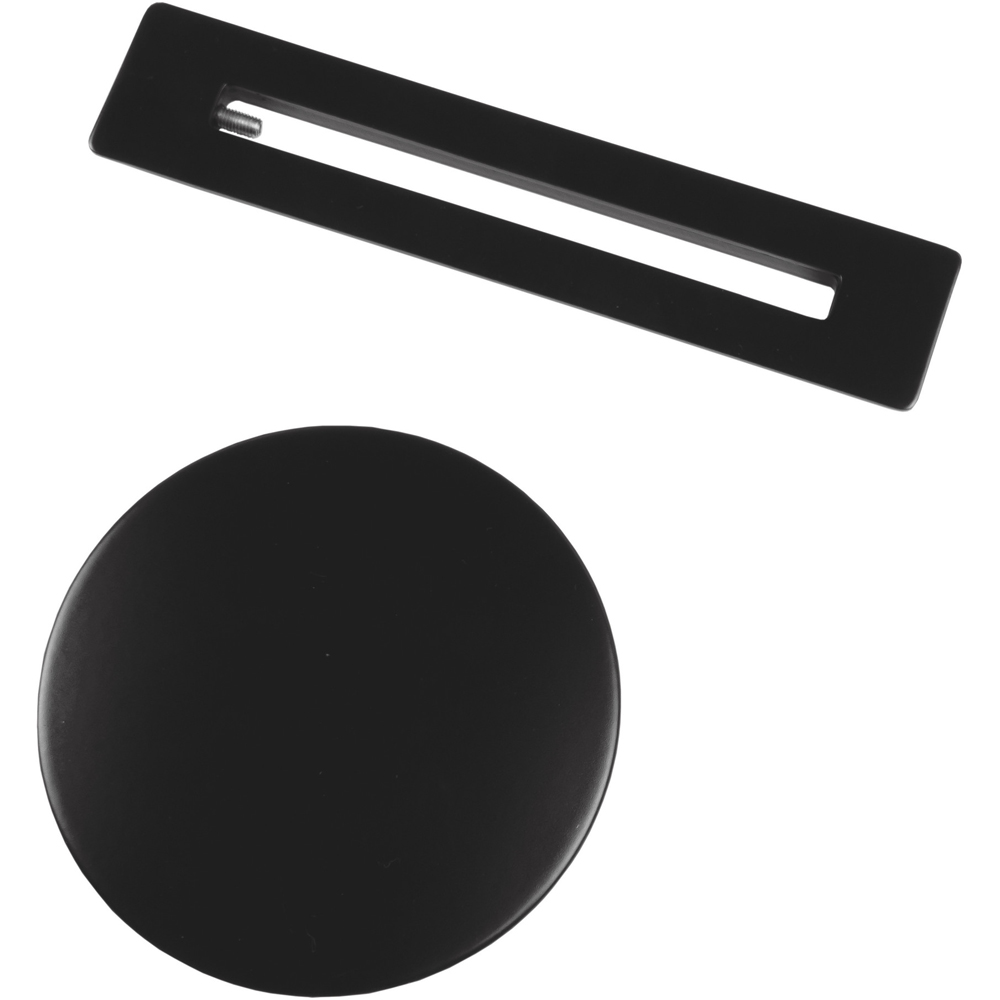 Bathstore Matt Black Freestanding Bath Waste and Overflow Cover Kit Image 3