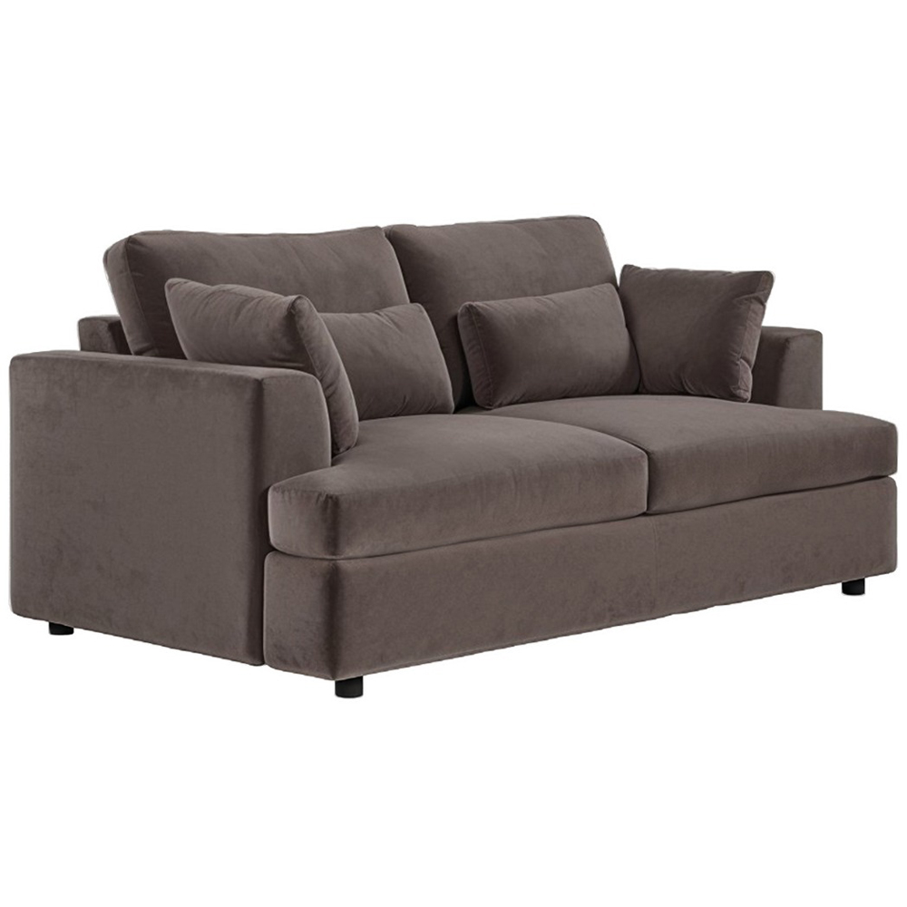 Solace+Co Drew 2 Seater Brown Velvet Sofa Image 2