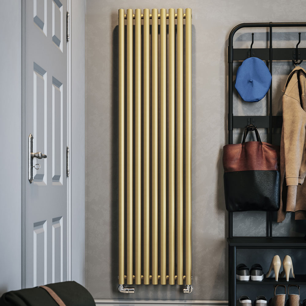 Terma Rolo Room 3516 BTU Brass Radiator 1800 x 480mm Image 2