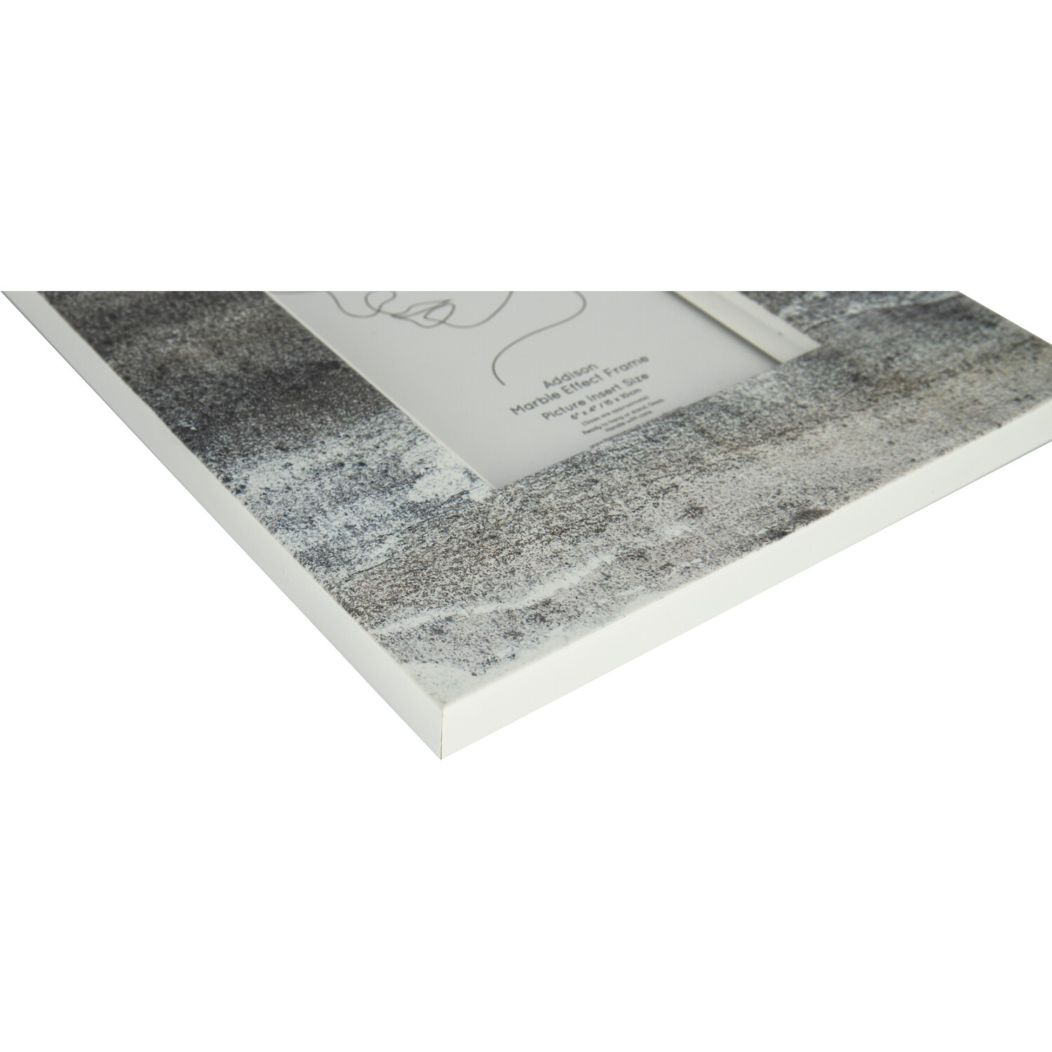Addison Marble Effect Frame Grey 6 x 4in Image 2