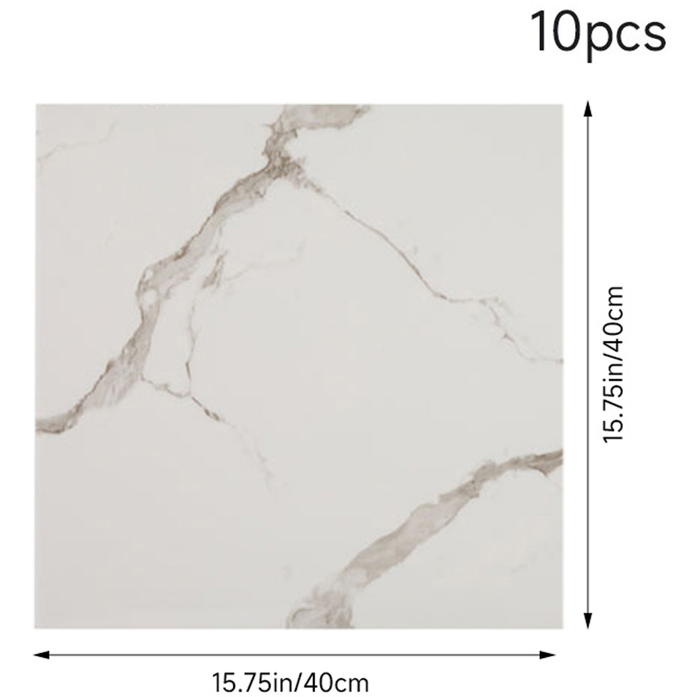 Living and Home Marble Patterned Calacatta White PVC Self Adhesive Wall Sticker 10 Pack Image 9