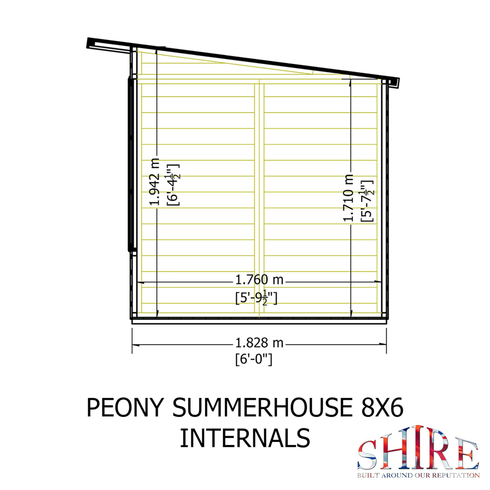 Shire GB Peony 8 x 6ft Summerhouse Image 7