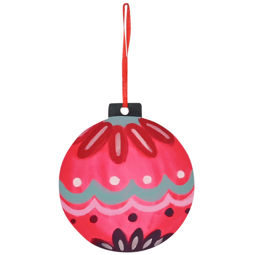 The Christmas Gift Co Hanging Wooden Decorations 4 Pack Image 6