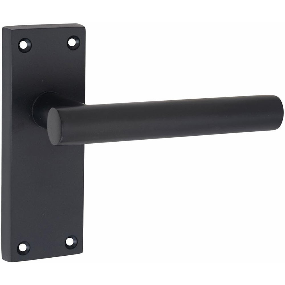 Golden Grace Matt Black Victorian Straight T-Bar Latch Door Handle Set 120 x 40mm Image 3