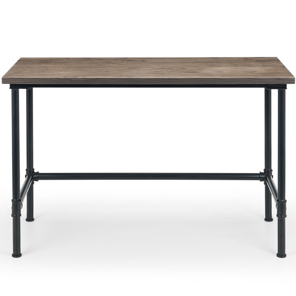 Julian Bowen Carnegie Pipe Desk Mocha and Black Image 3